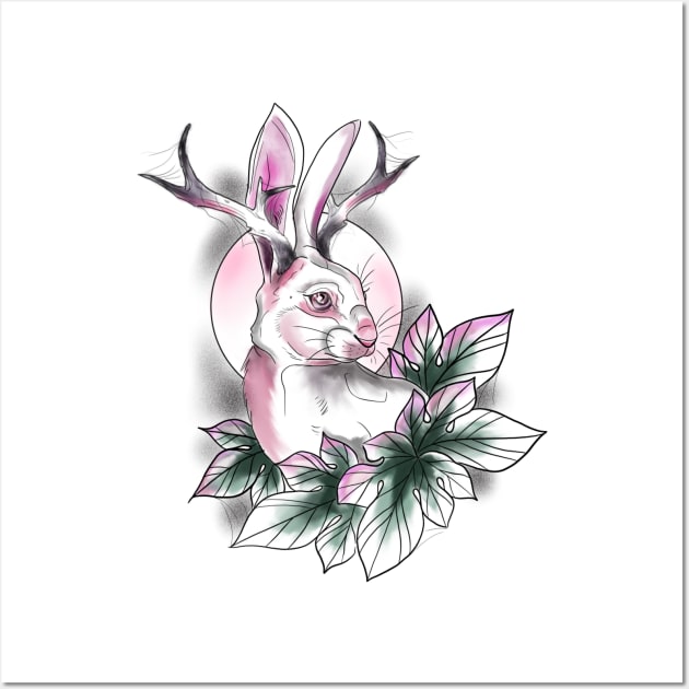 Horny rabbit Wall Art by OktInk